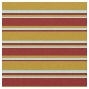Donkere Goldenrod, maroon- en powder-blauw patroon Stof