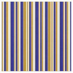 Donkere Goldenrod, witte en blauwe kleuren lijnen Stof