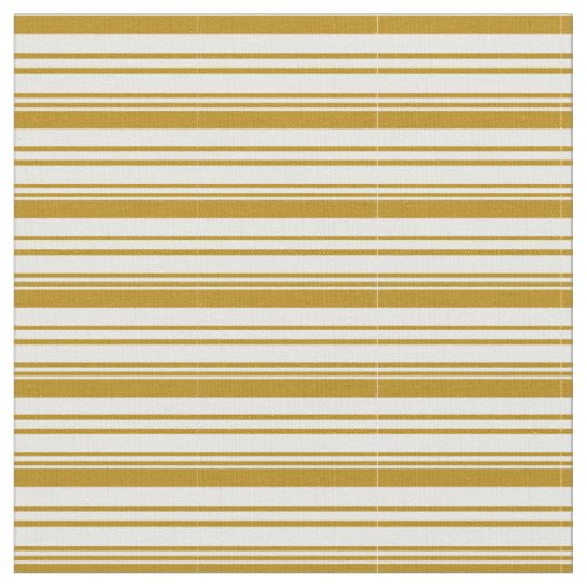 Donkere Goldenrode en Mint Cream Stripes Pattern Stof (Close Up)