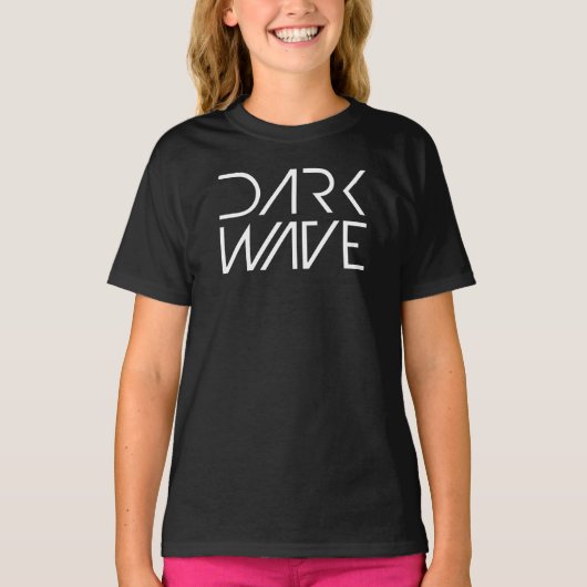 Donkere golf geometrisch ontwerp t-shirt (Voorkant)