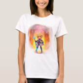 Donkere goochelaar meisje- Anime Fantasy Hero in G T-shirt (Voorkant)