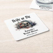 Donkere Goth Bridal of Sterf Bridal Shower Kartonnen Onderzetters (Schuin)