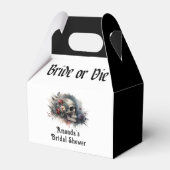 Donkere Goth Bridal of Sterven Bruidsmeisjespickni Bedankdoosjes (Voorkant Zijde)