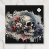 Donkere Goth Bridal Shower met de Dood als Thema Bedankjes Labels (Achterkant)