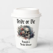 Donkere Goth Bridal Shower met de Dood als Thema Papieren Bekers (Voorkant)