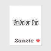 Donkere Goth Bridal Shower met de Dood als Thema Sticker (Vel)