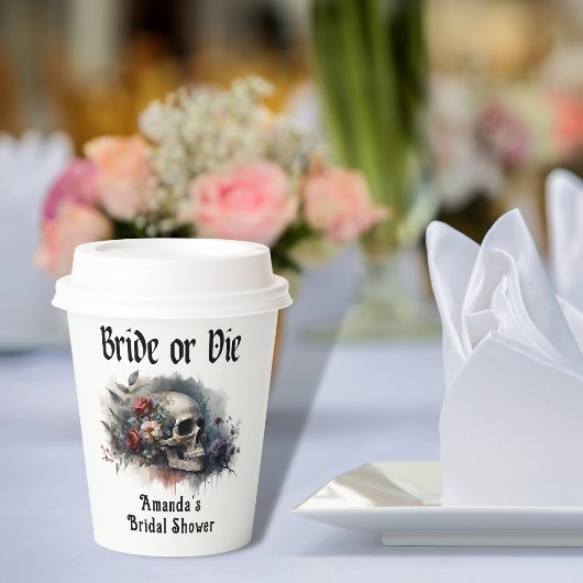 Donkere Goth Bridal Shower waar je of de bruid wor Papieren Bekers