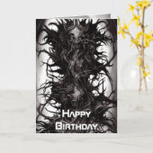 Donkere Gothic Art Dark Vile Biomatter Kaart (Gele Bloem)