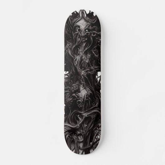 Donkere Gothic Art Dark Vile Biomatter Sketchbad N Persoonlijk Skateboard (Voorkant)