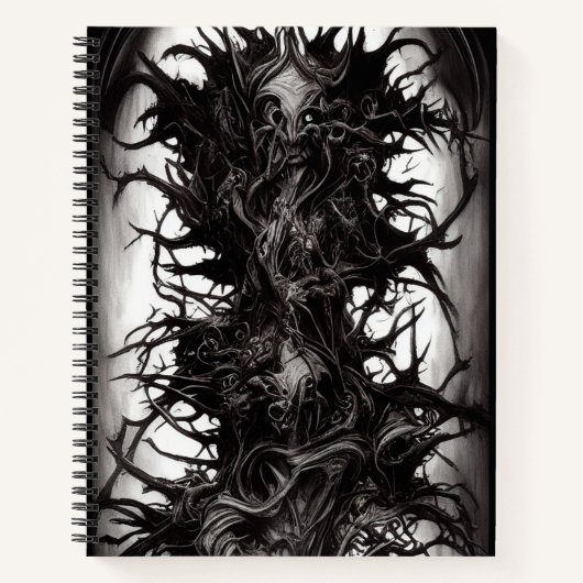 Donkere Gothic Art Dark Vile Biomatter Sketchbad Notitieboek (Voorkant)