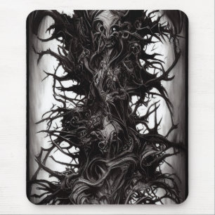 Donkere Gothic Art Dark Vile Biomatter Verticaal Muismat