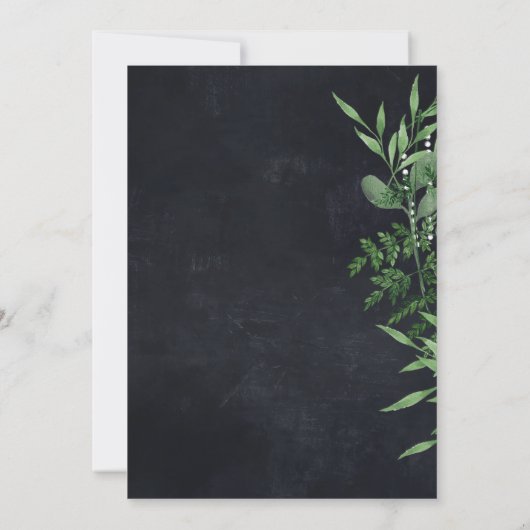 Donkere Gothic Botanic Design Kaart (Achterkant)