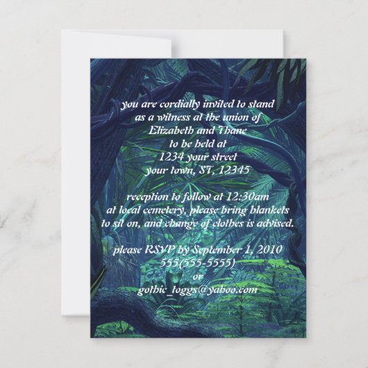 Donkere Gothic bruiloft uitnodiging (Voorkant)