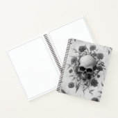 Donkere Gothic Floral Roos Notitieboek (Binnen)