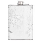 Donkere Gothic Floral Roos Skull Heupfles (Achterkant)