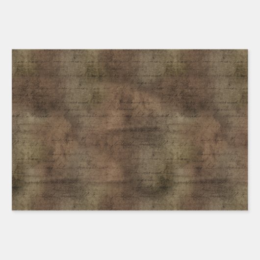 Donkere Gothic Grunge Pattern Inpakpapier Vel (Voorkant 3)