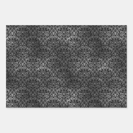 Donkere Gothic Grunge Pattern Inpakpapier Vel (Voorkant 2)