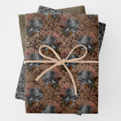 Donkere Gothic Grunge Pattern Inpakpapier Vel (In situ)