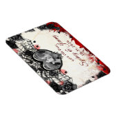 Donkere Gothic Halloween FOTO Save the Date Magnet Magneet (Rechterzijde)