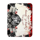 Donkere Gothic Halloween FOTO Save the Date Magnet Magneet (Verticaal)