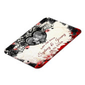 Donkere Gothic Halloween FOTO Save the Date Magnet Magneet (Linkerzijde)