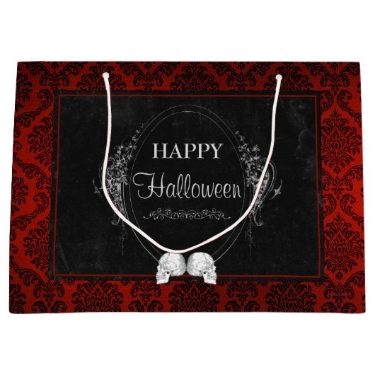 Donkere Gothic Halloween Skulls Groot Cadeauzakje (Voorkant)