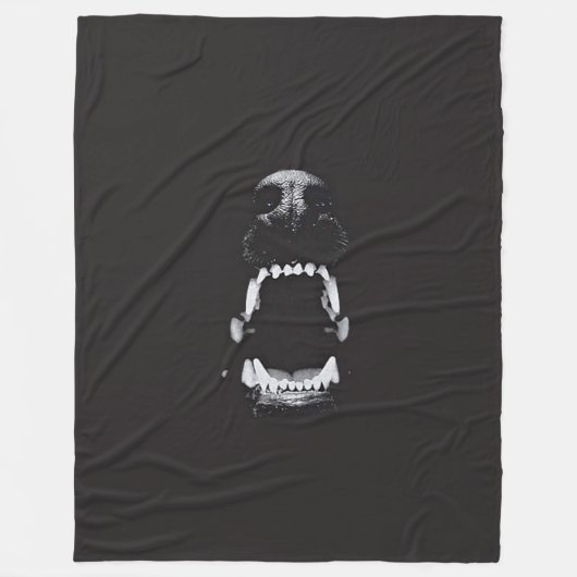 Donkere Gothic Hell Hound Fantasy Art Fleece Deken (Voorkant)