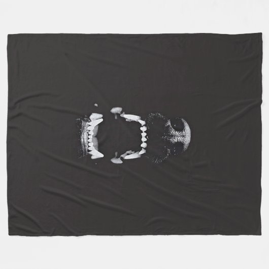 Donkere Gothic Hell Hound Fantasy Art Fleece Deken (Voorkant (Horizontaal))