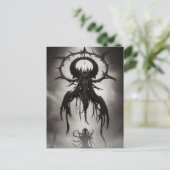 Donkere Gothic Horror Art: Donkere mannen Briefkaart (Staand voorkant)