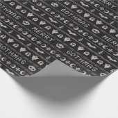 Donkere Gothic kerstkeukenpapier Cadeaupapier (Hoek)