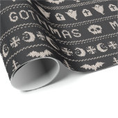 Donkere Gothic kerstkeukenpapier Cadeaupapier (Rol Hoek)
