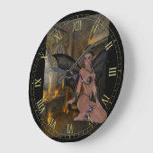 Donkere Gothic Nymph Wall Clock Grote Klok (Hoek)