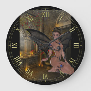 Donkere Gothic Nymph Wall Clock Grote Klok