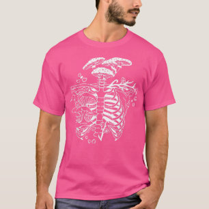 Donkere Gothic paddenstoel Skelet, Magische padden T-shirt