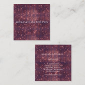 Donkere Gothic Sparkle Beauty Stylist Vierkante Visitekaartje (Voorkant / Achterkant)