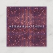 Donkere Gothic Sparkle Beauty Stylist Vierkante Visitekaartje (Voorkant)