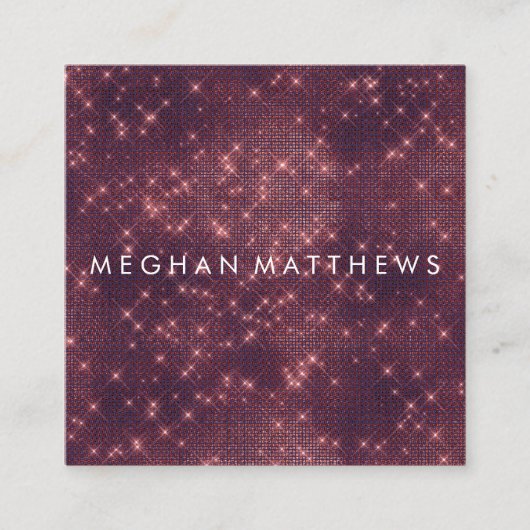 Donkere Gothic Sparkle Beauty Stylist Vierkante Visitekaartje (Voorkant)