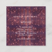 Donkere Gothic Sparkle Beauty Stylist Vierkante Visitekaartje (Achterkant)