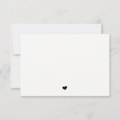 Donkere Gothic Zwarte Waterverf Weddenschap Hartel RSVP Kaartje (Achterkant)