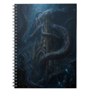 Donkere Gothische Kraken Zee Monster Kunstprint Notitieboek