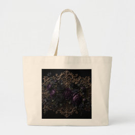 Donkere Gotische Barok Zwarte Rozen Placemat Grote Tote Bag