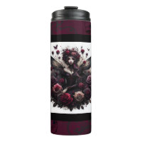 Donkere Gotische Bosfee Bloemrozen Burgundy