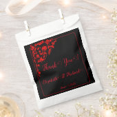 Donkere Gotische Bruiloft "Dankjewel" Bedankzakje (Geknipt)