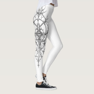 Donkere Gotische Cybersigilism Rode Oog Occulte St Leggings