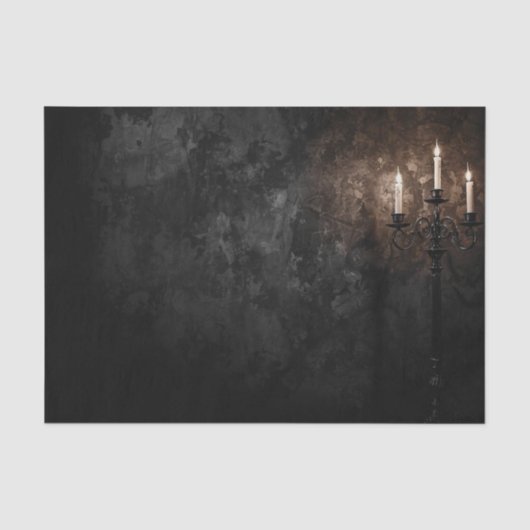 Donkere Gotische Damast Behang Decoupage Papier –  (Voorkant)
