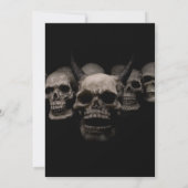 Donkere Gotische Gehoornde Schedel Header Hallowee Kaart (Achterkant)
