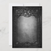 Donkere gotische Halloween bruiloft save the date Aankondiging (Achterkant)