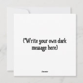 Donkere Gotische Hart Valentijnsdag Feestdagenkaart (Achterkant)