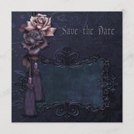 Donkere Gotische Huwelijkskaart om de datum te res Save The Date
