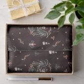 Donkere Gotische Kerstengel Tissuepapier (Geschenk)